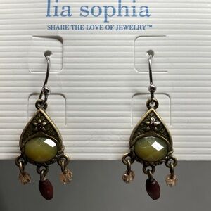 Lia Sophia antique gold-tone earrings